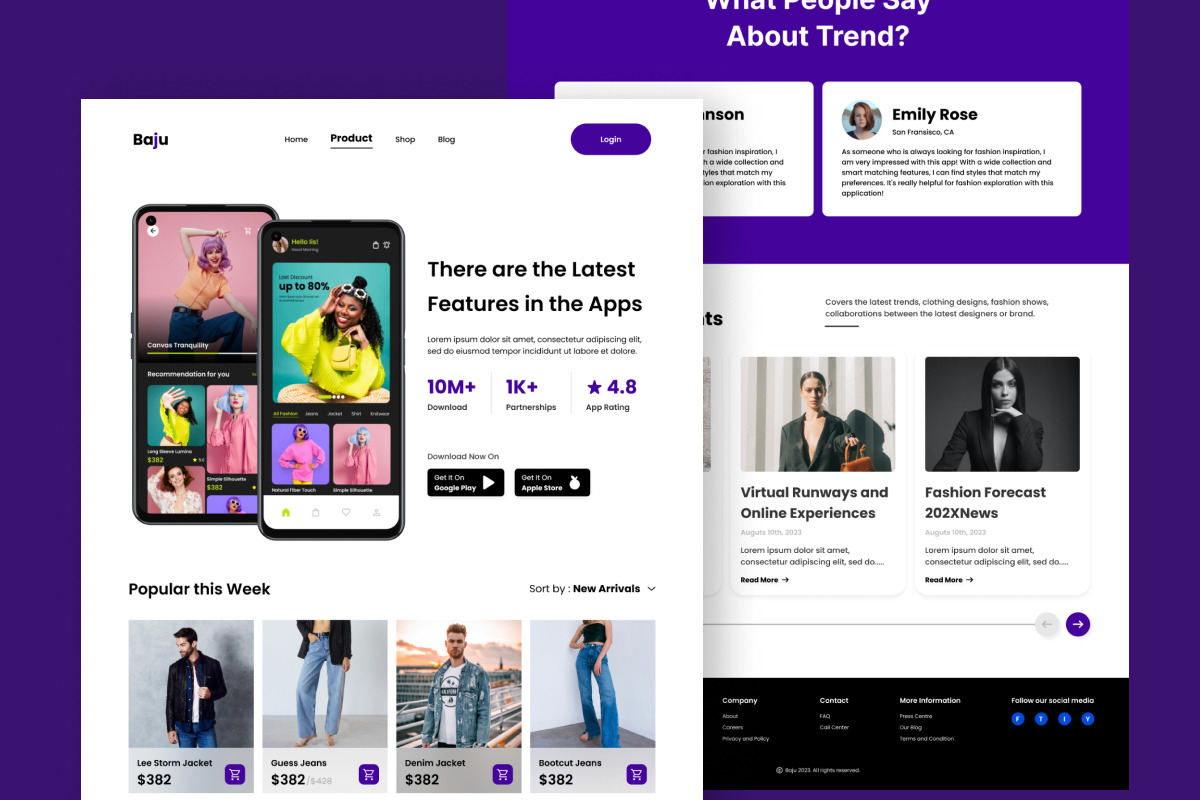 Baju - Fashion Landing Page V2