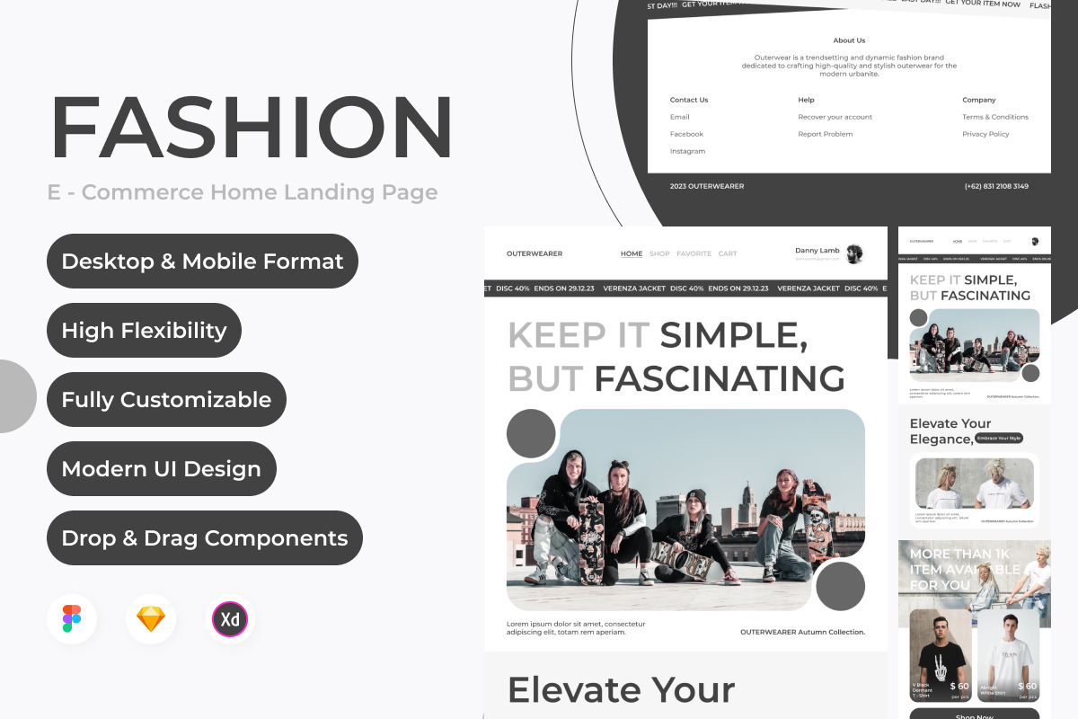 Outerwearer - Website Home Landing Page Outerwearer - Website Home Landing Page