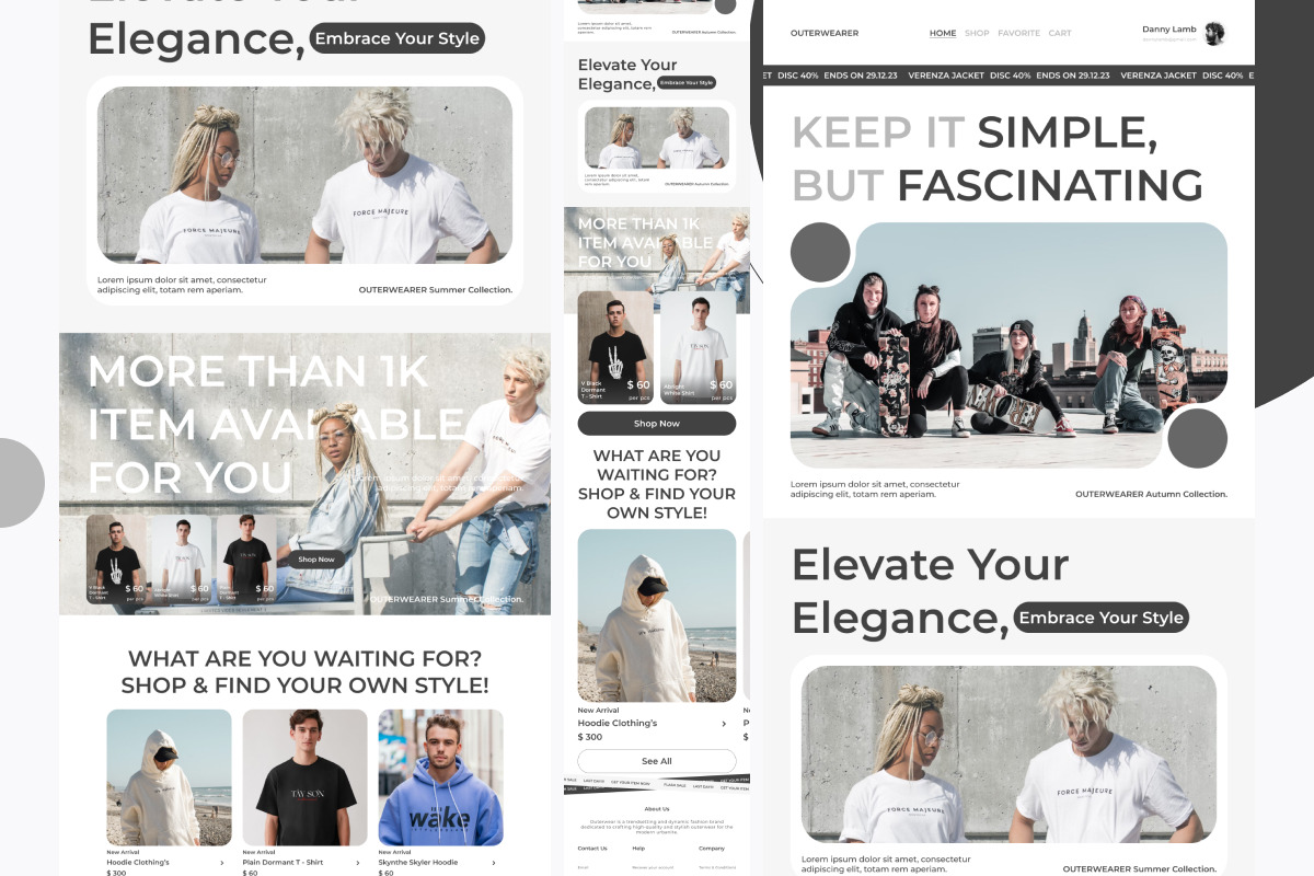 Outerwearer - Website Home Landing Page Outerwearer - Website Home Landing Page