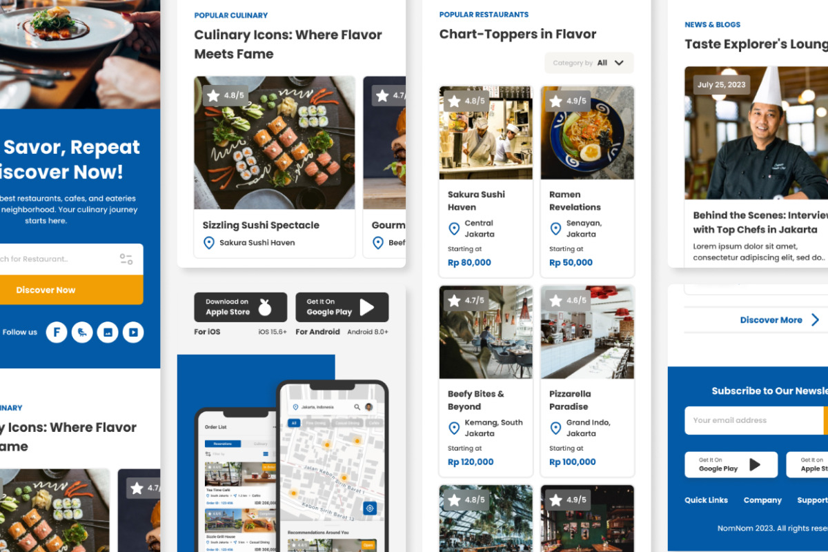 NomNom - Mobile App Website Landing Page V2 NomNom - Mobile App Website Landing Page V2