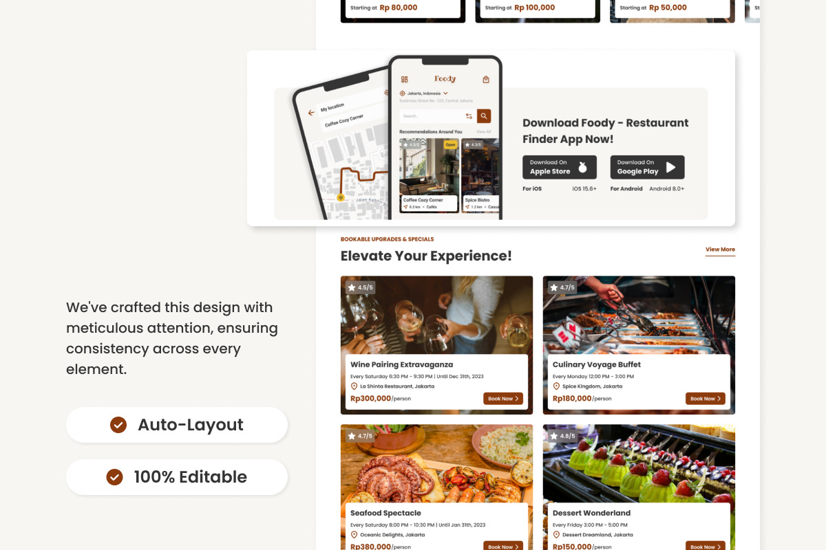 Foody - Restaurant Finder Website Landing Page Foody - Restaurant Finder Website Landing Page