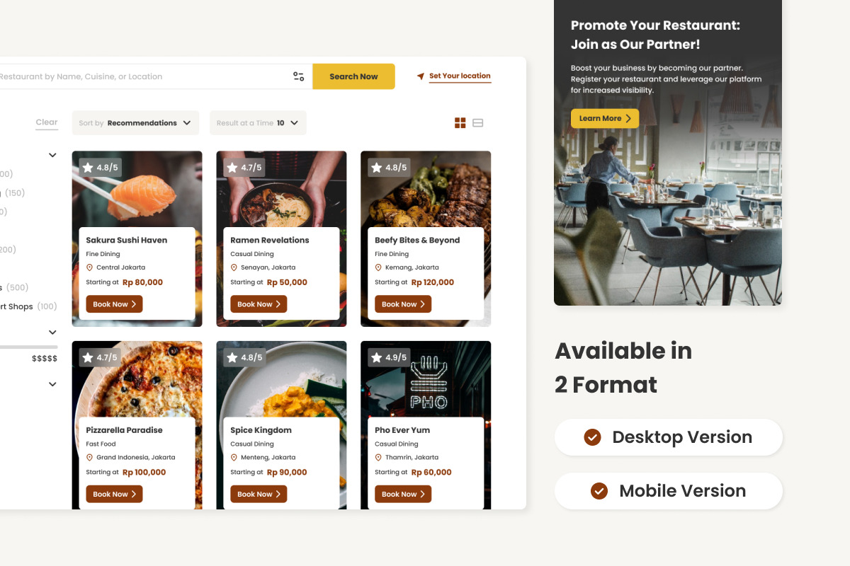 Foody - Restaurant Finder Website Landing Page V2