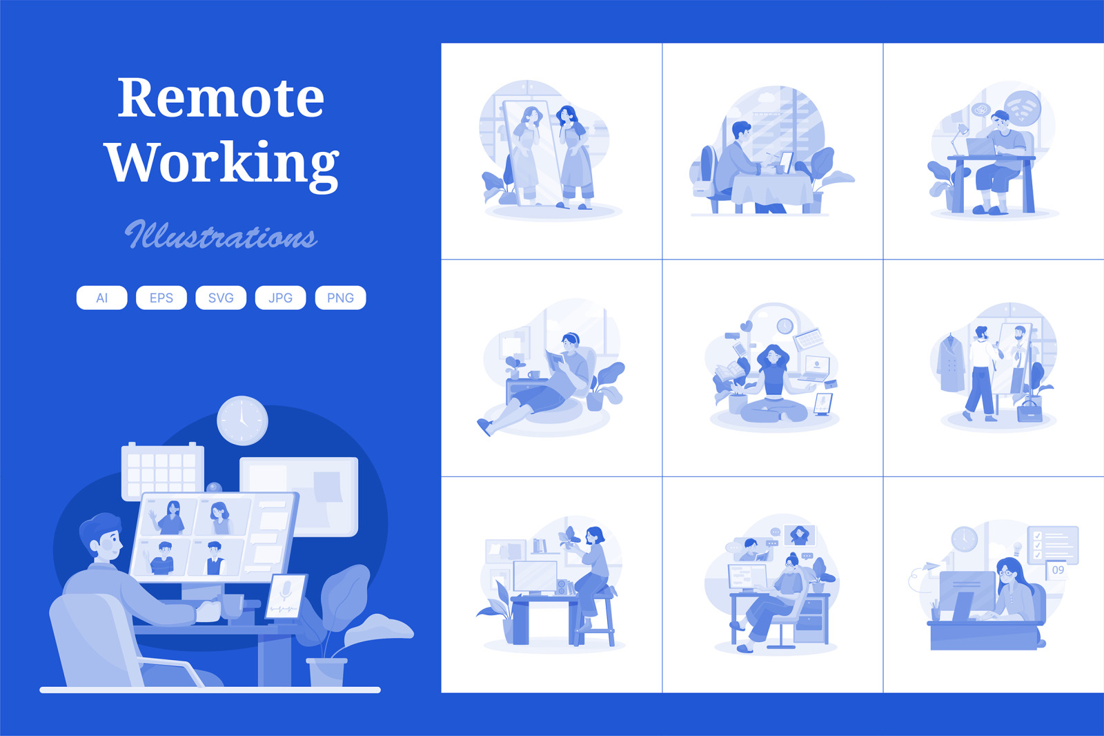 M508_Remote Working Illustration Pack M508_Remote Working Illustration Pack