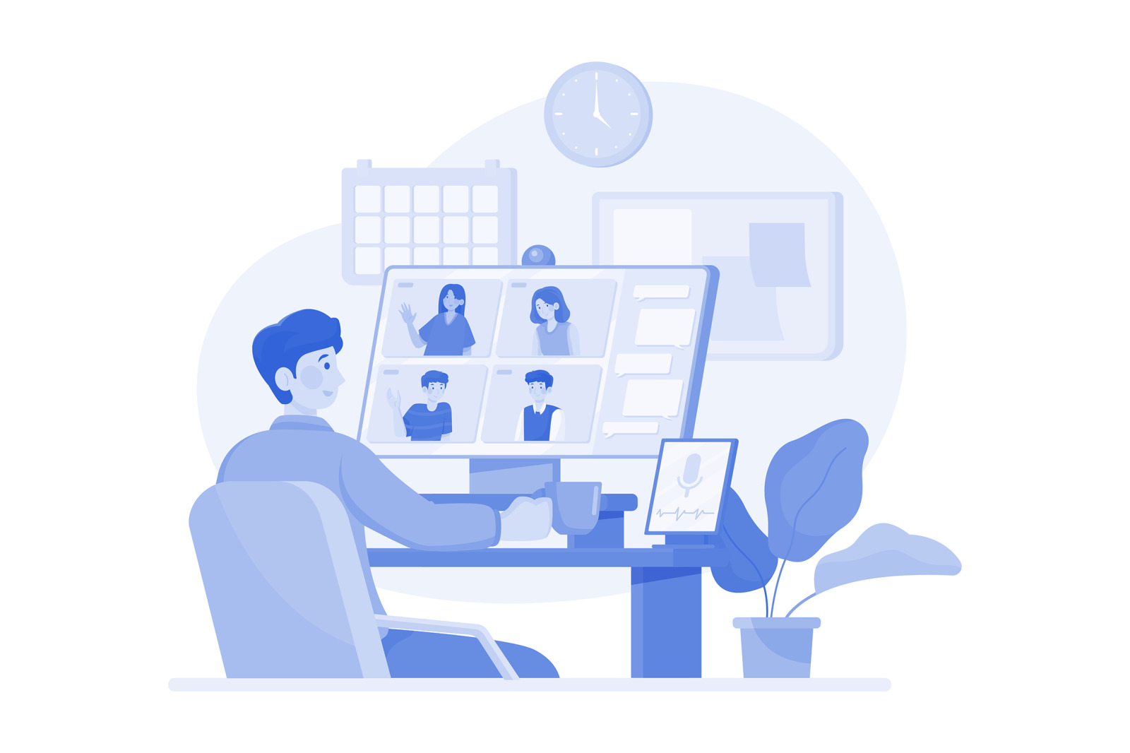 M508_Remote Working Illustration Pack