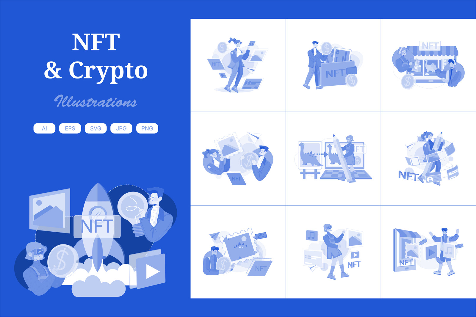 M505_NFT &amp; Crypto Illustration Pack