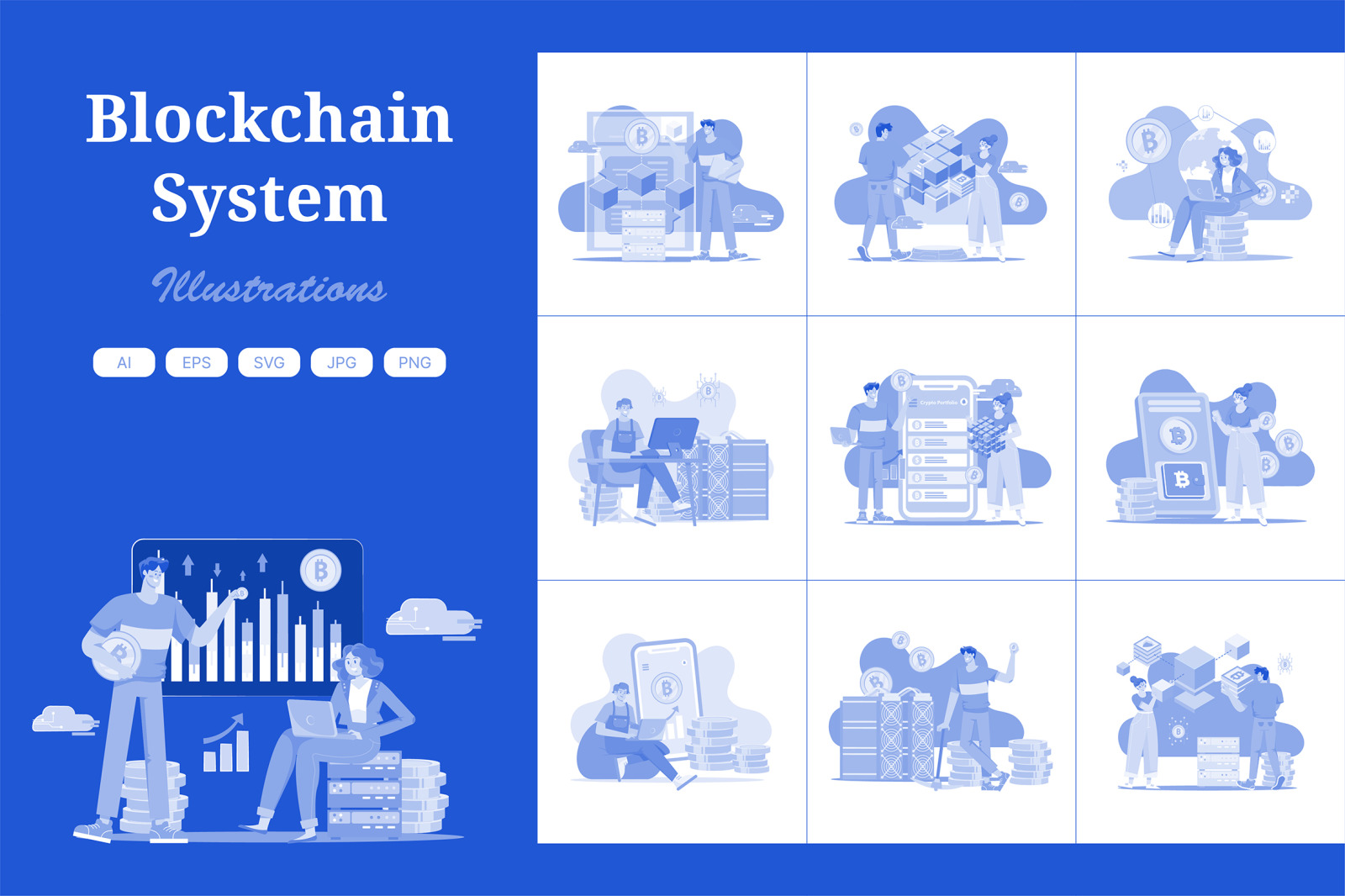 M503_Blockchain Technology Illustration Pack