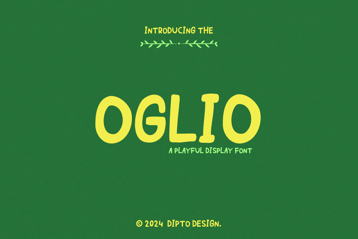 Oglio - A Playful Font Oglio - A Playful Font