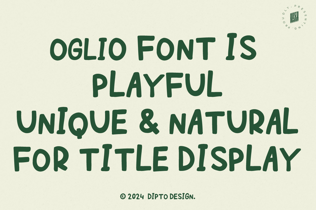 Oglio - A Playful Font Oglio - A Playful Font
