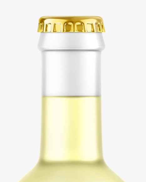 Frosted Glass Beverage Bottle Mockup