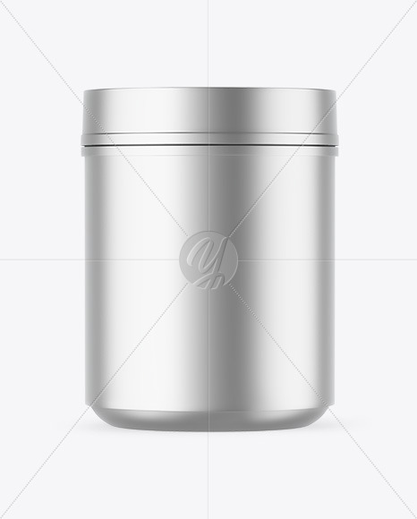 Matte Metallic Protein Jar Mockup Matte Metallic Protein Jar Mockup