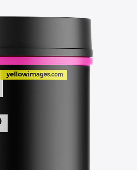 Matte Protein Jar Mockup Matte Protein Jar Mockup