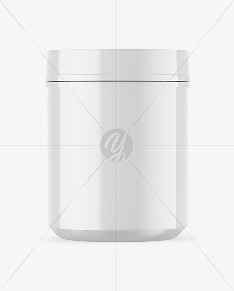 Glossy Protein Jar Mockup