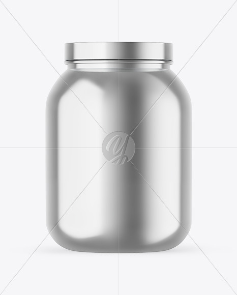 Metallic Protein Jar Mockup