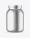 Metallic Protein Jar Mockup