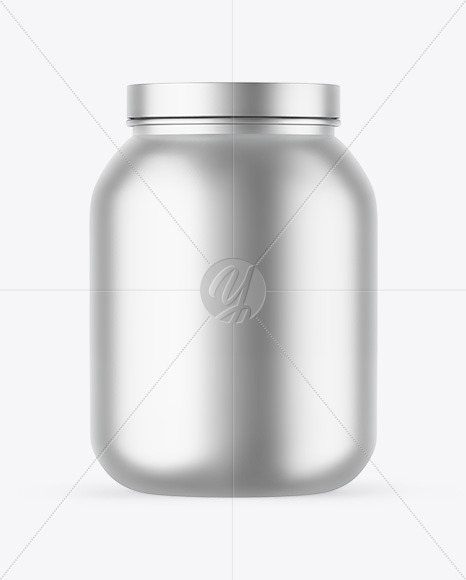 Matte Metallic Protein Jar Mockup