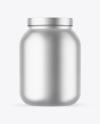 Matte Metallic Protein Jar Mockup