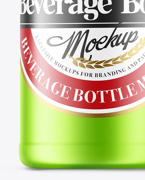 Metallic Beverage Bottle Mockup