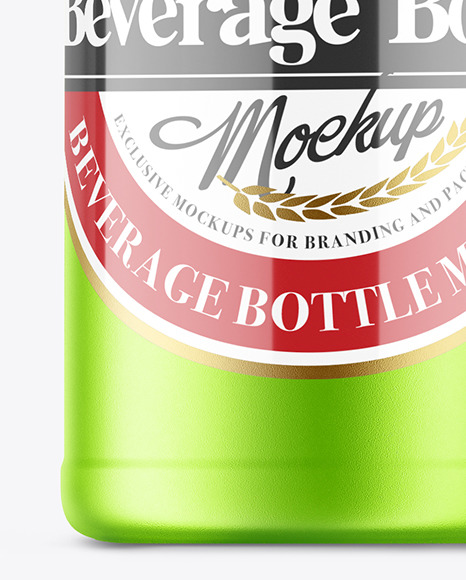 Metallic Beverage Bottle Mockup