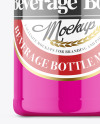 Glossy Beverage Bottle Mockup