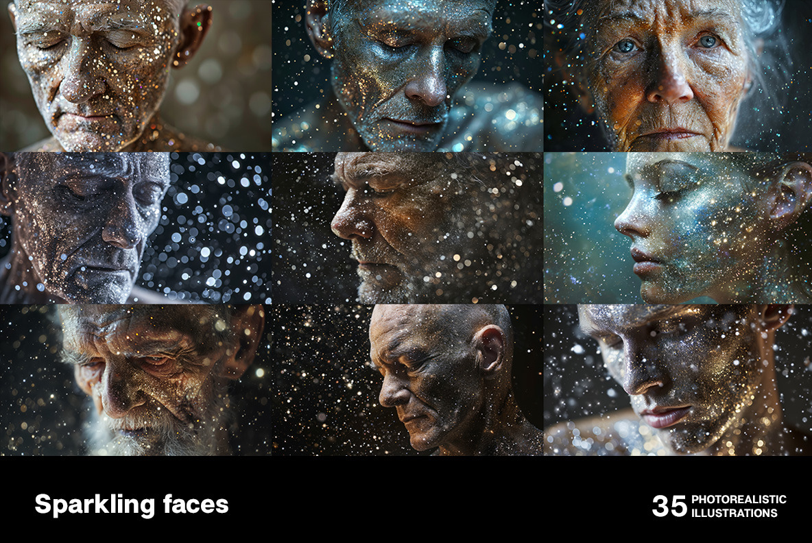 Sparkling faces Sparkling faces