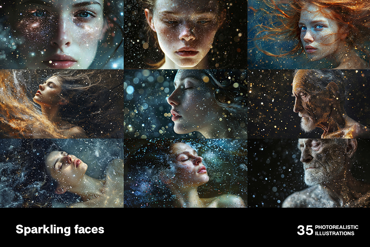 Sparkling faces Sparkling faces
