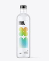 Clear Water Bottle with Metal Screw Cap Mockup