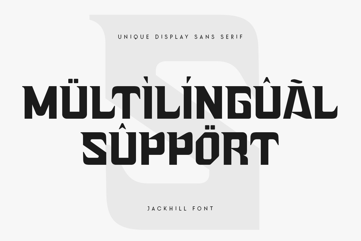 Jackhill - Unique Display Sans Serif