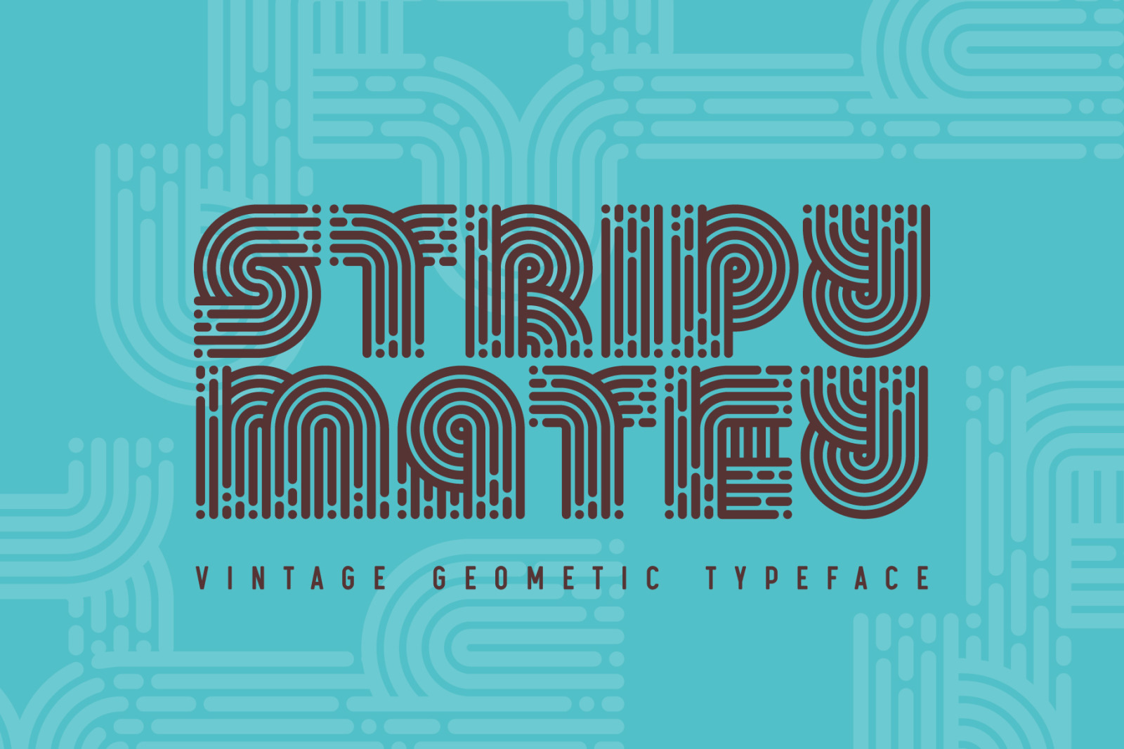 Stripy Matey - Geometric Font