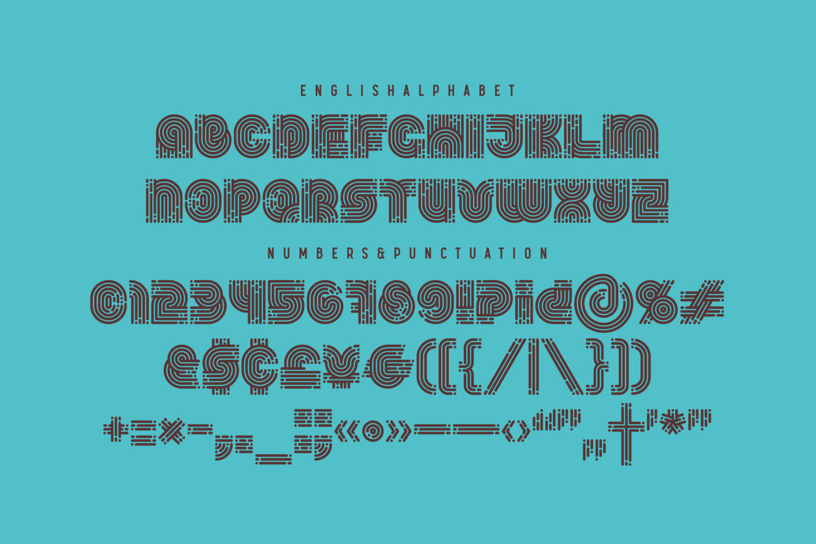 Stripy Matey - Geometric Font