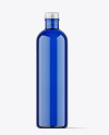 Blue Glass Bottle with Metal Screw Cap Mockup