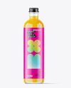 Orange Juice Glass Bottle with Metal Cap Mockup