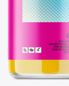 Orange Juice Glass Bottle with Metal Cap Mockup