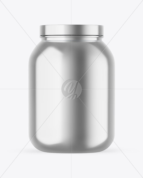 Metallic Protein Jar Mockup