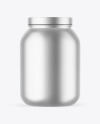 Matte Metallic Protein Jar Mockup Matte Metallic Protein Jar Mockup