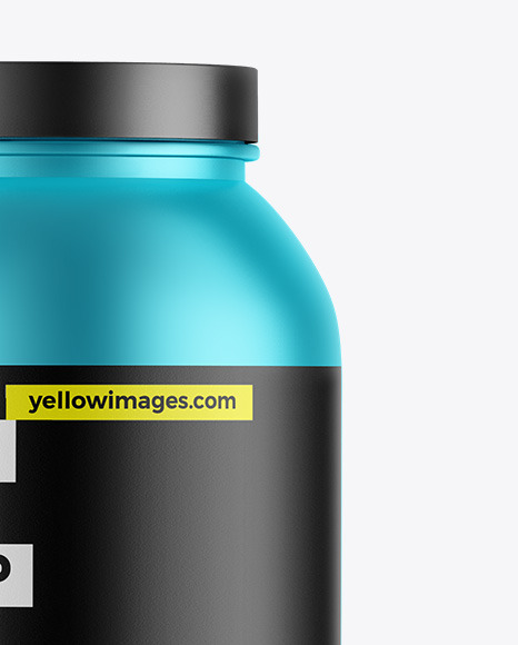 Matte Metallic Protein Jar Mockup