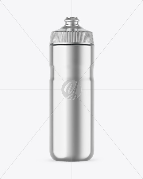 Metallic Sport Bottle Mockup