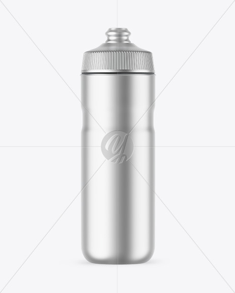 Matte Metallic Sport Bottle Mockup