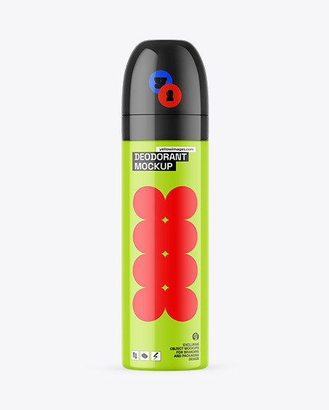Glossy Deodorant Mockup - Cosmetic bottle mockup