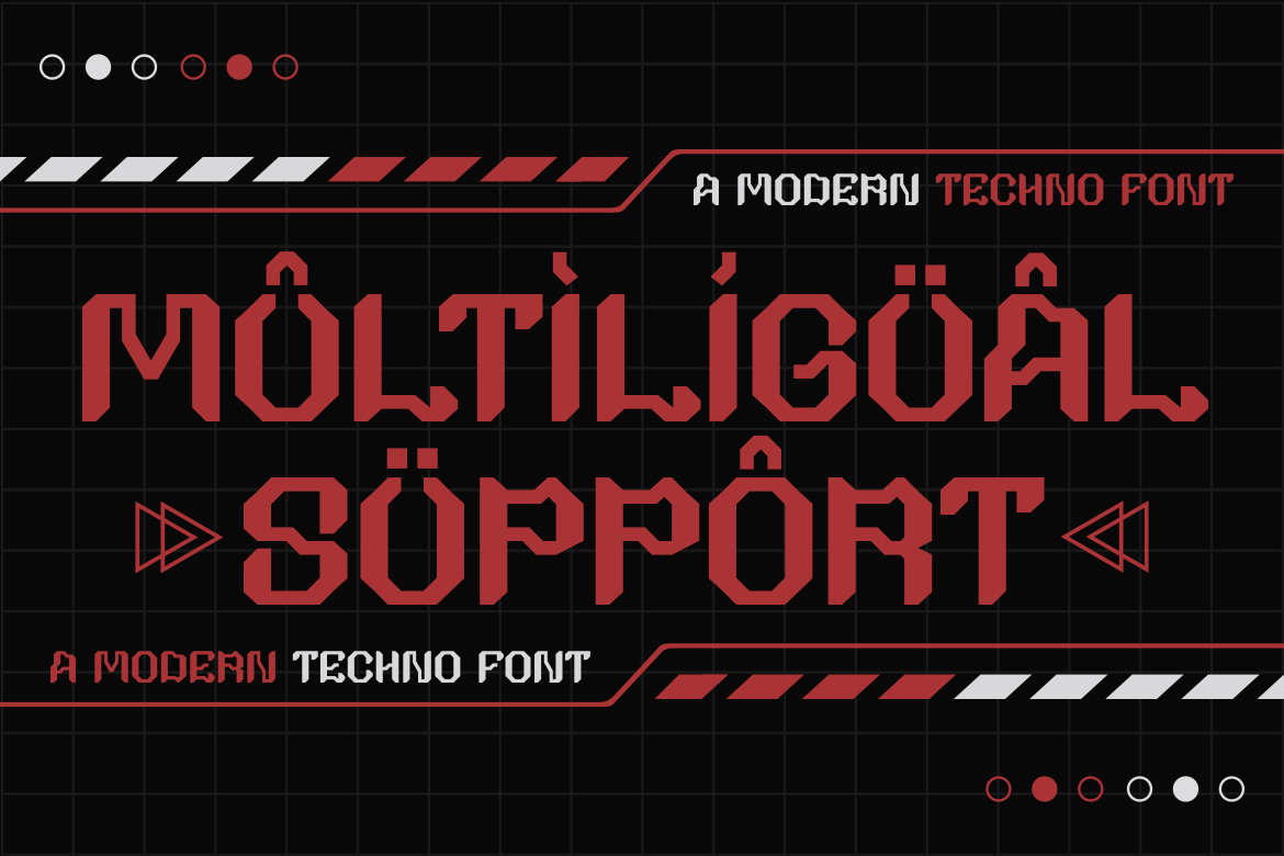 Voltrax - Modern Techno Font