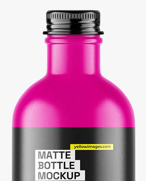 Matte Bottle with Metal Screw Cap Mockup