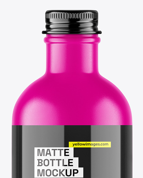 Matte Bottle with Metal Screw Cap Mockup