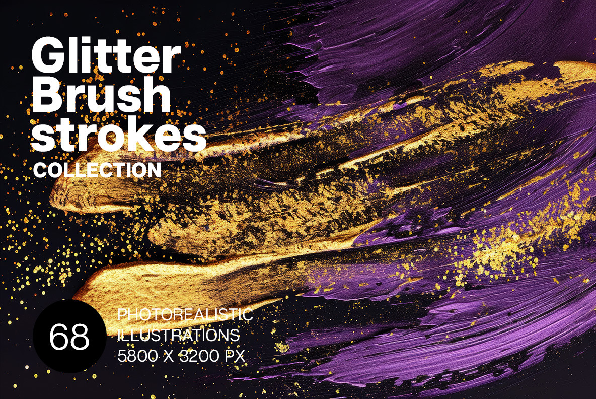 Glitter Brush strokes Glitter Brush strokes