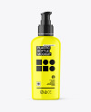 Glossy Cosmetic Bottle with Pump Mockup