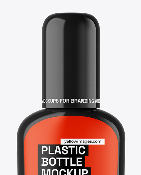Glossy Cosmetic Bottle with Pump Mockup