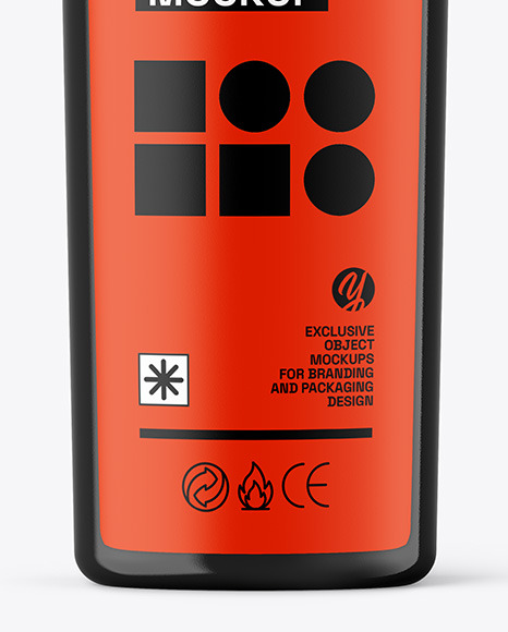 Glossy Cosmetic Bottle with Pump Mockup