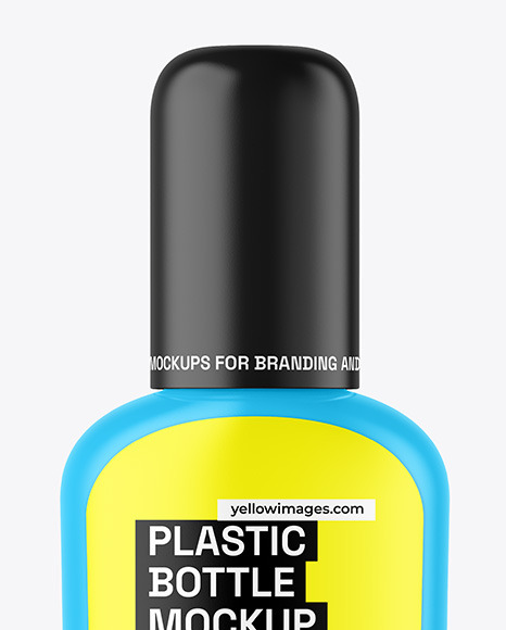 Matte Cosmetic Bottle with Pump Mockup