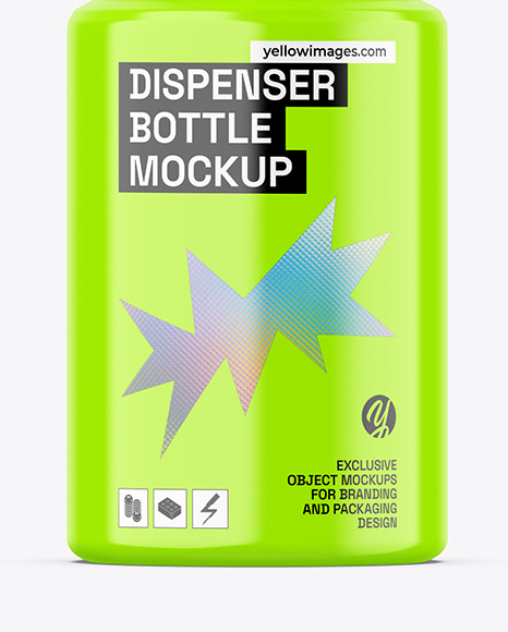 Glossy Dispenser Bottle Mockup