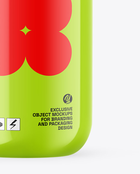 Glossy Sport Bottle Mockup