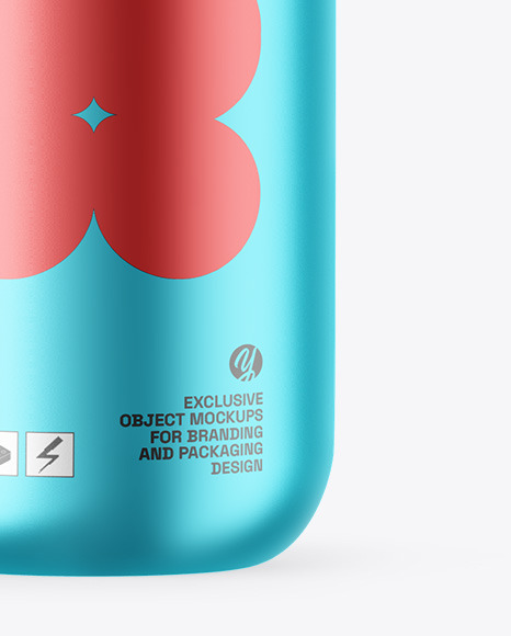 Matte Metallic Sport Bottle Mockup