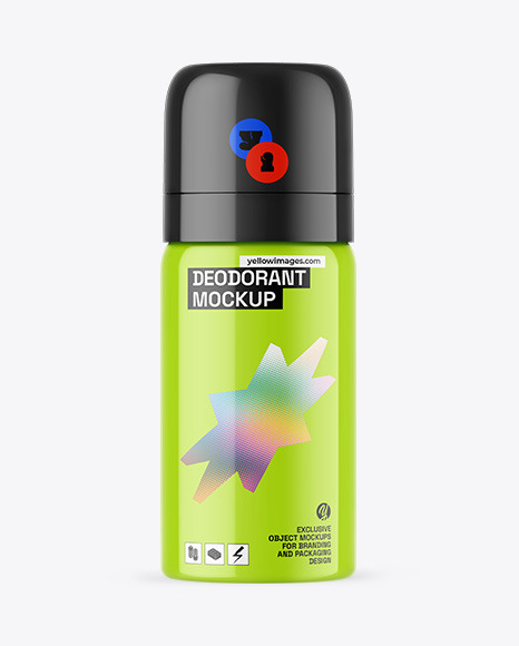 Glossy Deodorant Mockup - Cosmetic bottle mockup